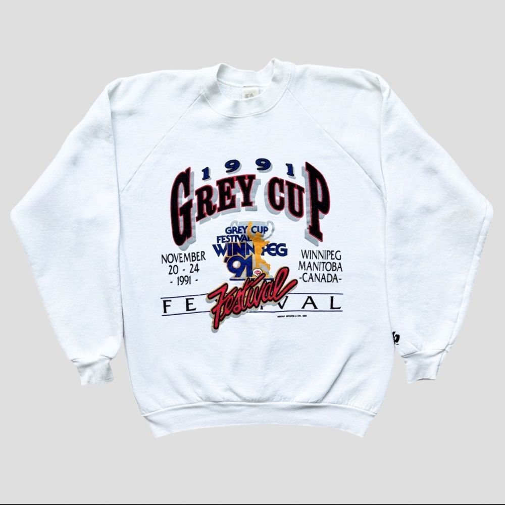 Grey Cup Festival Winnipeg 1991 Fruit of the Loom Sweatshirt XL